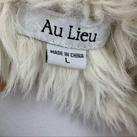 Au Lieu Penny Lane style vegan suede and fur vest L - Picture 5 of 6
